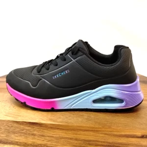 Sketchers Women's Uno Stand On Air Sneakers Black Air Cooled Memory Foam Size 5 - Picture 1 of 10