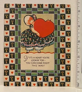 Pantalones Volland Día de San Valentín ~ Niña con Gran Corazón Corazones y Llaves Diseño Decorado - Imagen 1 de 2