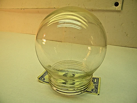 Vintage Globe Screw On Glass Cover; Antique lighting Cover