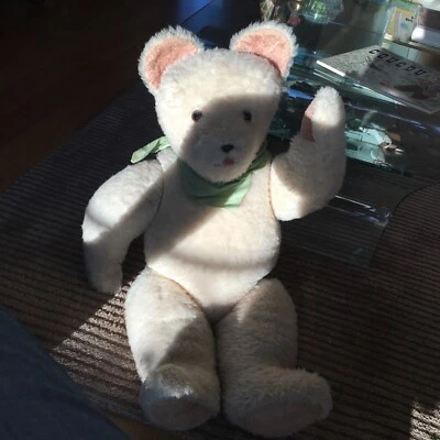 RARE OURS  TEDDY  BEAR 75 Cm  70s Entièrement articulé, Laine,Yeux Verre FRANCE - Photo 1/4