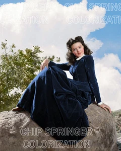 GENE TIERNEY IN BELLE STAR AS THE BANDIT QUEEN COLOR PHOTO BY CHIP SPRINGER - Picture 1 of 1