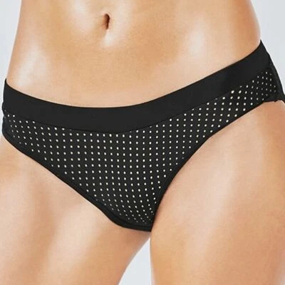 Nuevo con etiquetas Fondo de Natación Fabletics Valentina Cheeky Perforado Negro/Desnudo Talla Grande Foto 1 de 4