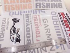Lot of (11) Fishing Decals Fishing Stickers Large for Brand Lovers