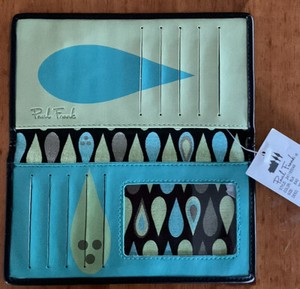 NEW Paul Frank Wallet MCM Modern Black Print Vintage 2007 RARE Naugahyde Cotton