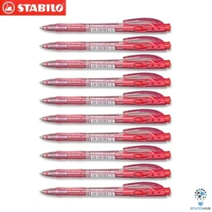 Stabilo Liner 308F Ballpoint Pen Fine 0.7mm School Stationery 12pcs -Red Pen - Picture 1 of 1