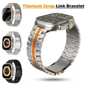 Strap Titanium Band Link Bracelet for Apple Watch 9 8 7 SE 44/41/45/49mm Ultra 2 - Zdjęcie 1 z 15