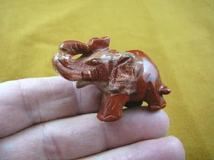 (Y-ELE-672) little lucky Red Jasper ELEPHANT gemstone carving figurine elephants - Bild 1 von 1