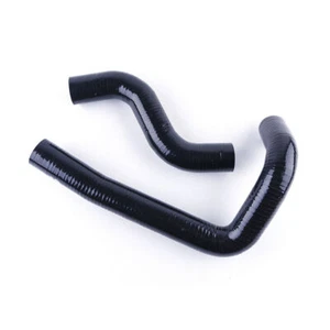 BLACK SILICONE RADIATOR HOSE FOR 1993-1997 MAZDA RX-7 FD3S FD 13B SPEED TURBO - Picture 1 of 5