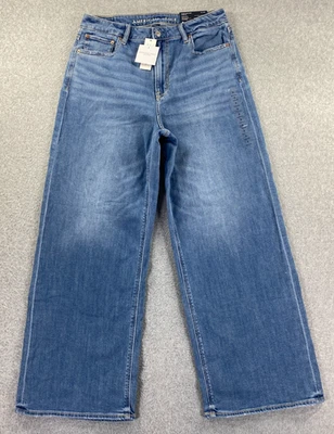 American Eagle Jeans Women's 8 Dreamy Drape Super High Rise Baggy Wide Leg NWT - Image 1 of 4