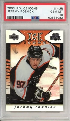 2003 Upper Deck Ice Icons Jeremy Roenick #1 HOF PSA 10 Pop 1 - Image 1 of 2