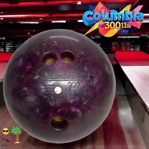 Columbia 300 Purple Marble Swirl 11 lb Bowling Ball with Normal Wear - Picture 1 of 9