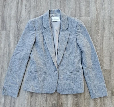 Blazer de Colección JH Coleccionables para Mujer Talla 4 Mezcla de Lana Gris 1 Botón Hecho en EE. UU. Foto 1 de 4
