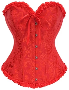 SZIVYSHI Corsé Rojo Prendas para el torso para mujer, Bustier Prendas moldeadoras Lencería, Moda Encaje... - Imagen 1 de 7