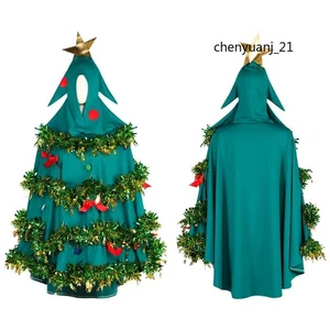 Christmas Santa Claus Cosplay Cape Stage Perform Costume Halloween Outfits Cloak - Picture 1 of 14