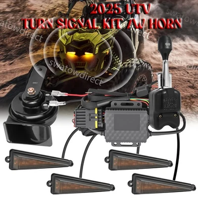 For Can-Am Maverick X3 UTV ATV LED Turn Signal Light Kit w/Horn Switch Plug Play - Image 1 of 4