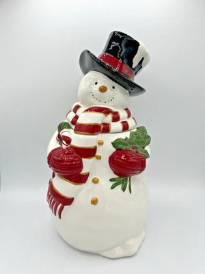 Tarro de galletas Williams Sonoma muñeco de nieve Twas the Night Before 2024 versión más gruesa Foto 1 de 4