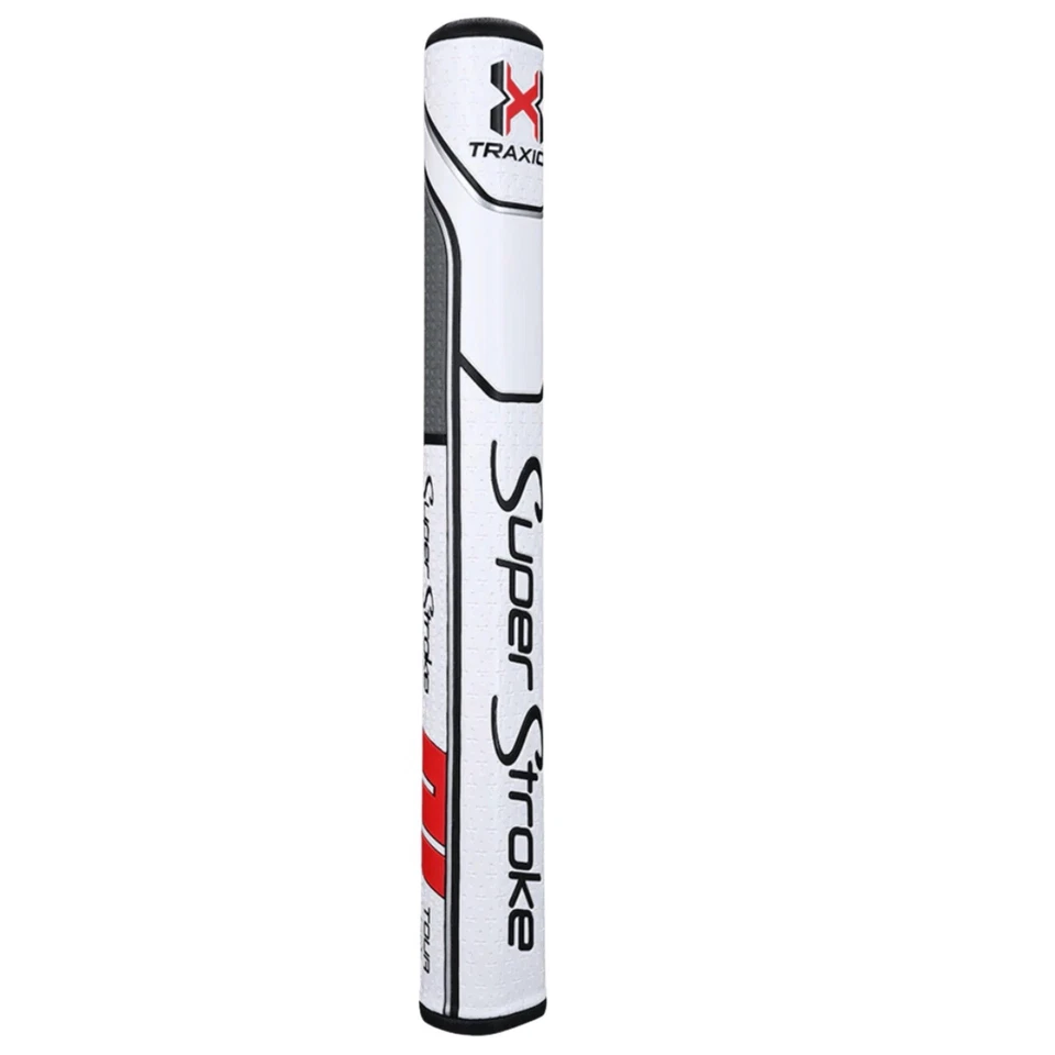 New SuperStroke Traxion Tour 3.0 Putter Grip ( White Red & Gray )