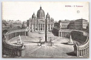 Vintage Italy Postcard ROMA Il Vaticano St Peters Basilica - Picture 1 of 2