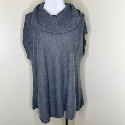 Suéter Athleta Kennewick Mediano Para Mujer Gris Cuello Capucha Lana Merino Tejido Relajado Foto 1 de 4