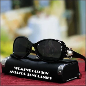 NUEVAS GAFAS DE SOL PARA MUJER AVIADOR MODA DISEÑO FLOR DE MODA TODOS LOS TONOS NEGROS - Imagen 1 de 3