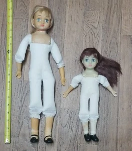 Head Shoulders Doll Cloth Redhead Red Hair Plastic Arm Leg Victorian Style 18in - Picture 1 of 3