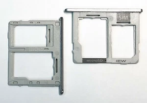 SD SIM Halter Speicher Karten Card Tray Schlitten Silber Galaxy Tab A 2019 T515 - Afbeelding 1 van 1