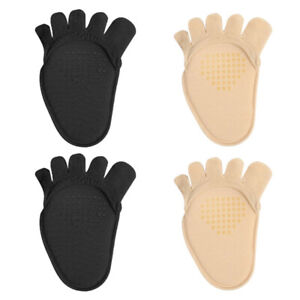  2 Pairs Forefoot Socks Cotton Toe Topper Cushion Half Mens Women's Insole Palm