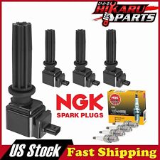 4X Ignition Coils + NGK Spark Plug For Ford Fusion Focus Explorer Lincoln L4