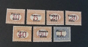  ITALIEN,ITALY 1918 VENEZIA GIULIA " Segnatasse d'Italia SVR " 7 Werte postfrisch signiert - Bild 1 von 2