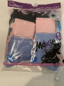 Little Girls Thin Cotton Bobbie Socks For Shoe Size 8-13,Pastel &Black Colors - Picture 1 of 5