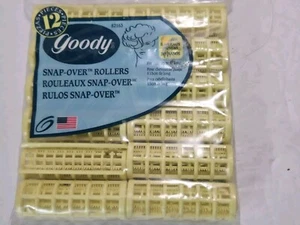 Goody Snap-Over Hair Rollers 12 Yellow Medium Tight Locking USA 1999 - Picture 1 of 5
