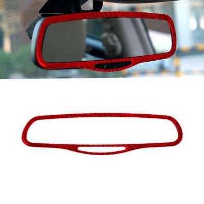 Capa quadro painel espelho retrovisor fibra de carbono vermelha para Chrysler 300 2005-2007  - Imagem 1 de 4