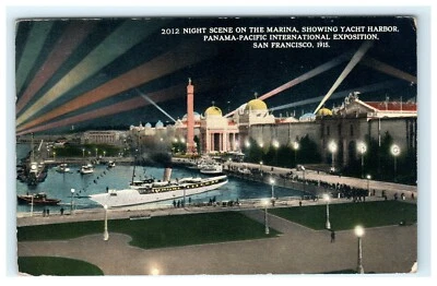 2012 Night Scene on Marina Yacht Panama-Pacific Expo San Francisco CA California - Image 1 of 2