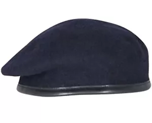 ARMY NAVY BLUE BERET OFFICER SILK LINED SMALL CROWN / HOOD BERET REME RLC RE - Picture 1 of 1