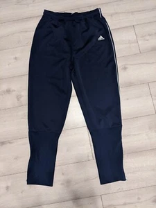 Adidas blaue Herrenhose mit spitz zulaufendem und Reißverschluss am Bein Größe XL - Bild 1 von 8