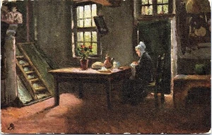 The Widow - Tuck Oilette Postcard - John Heyersman Artist - Posted 1904 - Bild 1 von 2