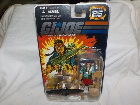 GI Joe Tracker Spirit Iron-Knife | 25th Anniversary | Foil Card | MOC | 2007 b4 Cover
