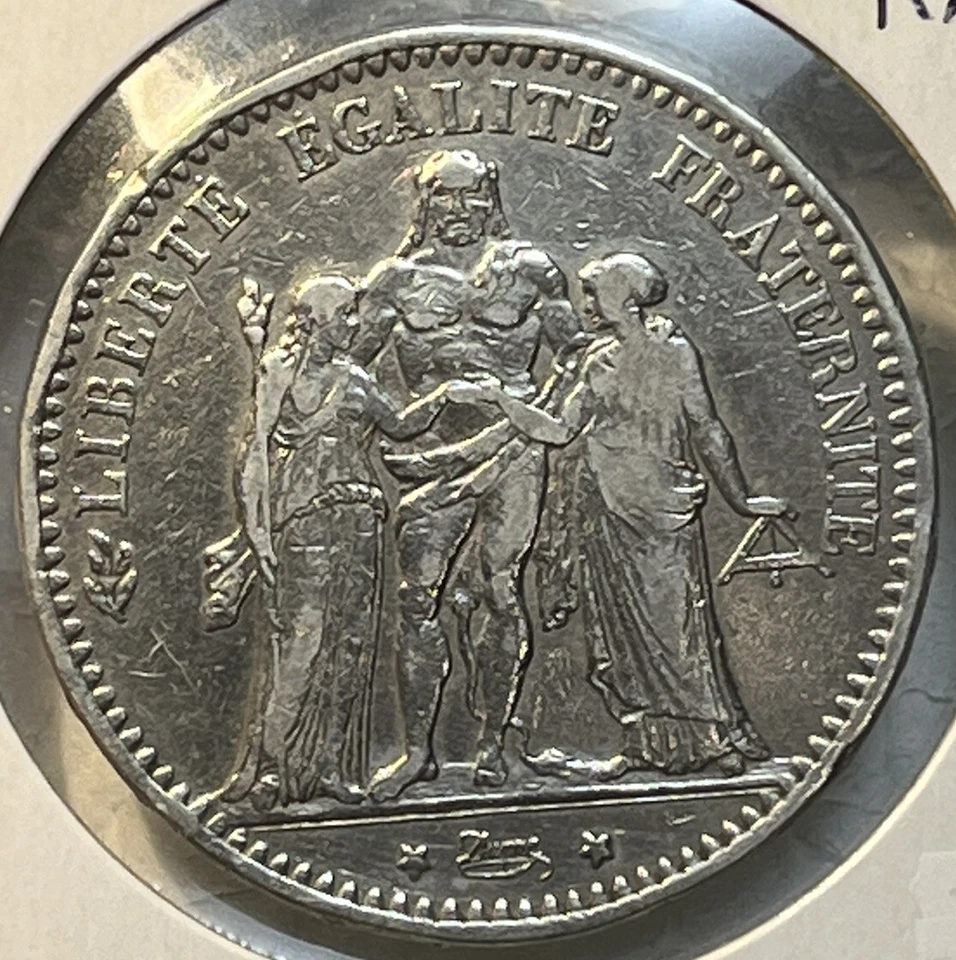 France 1874 A Silver Five 5 Francs Extra Fine XF Condition Coin The 3rd Republic - Image 1 of 4