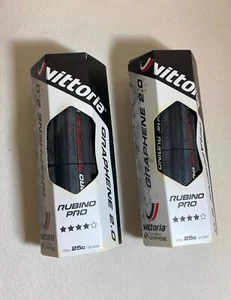 ¡NUEVO PAR! Vittoria Rubino Pro Graphene 2.0 - 700x25c Negro 150 TPI - Imagen 1 de 3