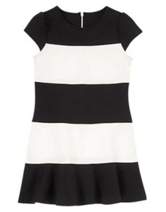 NWT Gymboree POSH and Playful Dress SZ 5 6 Black White Colorblock Girls - Picture 1 of 2