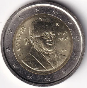 2 Euro Gedenkmünze Italien - 2010 - "200. Geburtstag v. Camillov. Giovanni Pasco - Bild 1 von 2