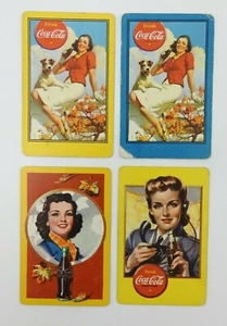 4 Vintage Coca Cola Playing Cards Single Trading Cards - Picture 1 of 6