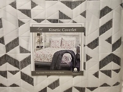 Lamont Home Kinetic Coverlet, KING, black - Image 1 of 3