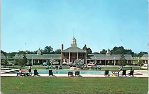 Towne Point Motel, Dover, Delaware - 50er Jahre Chrom Postkarte - Schwimmbad - Bild 1 von 2