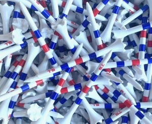 Golf Tees Truestrike 3 1/4 TEAM USA Color Striped Premium 3.25 Golf Tees - Picture 1 of 4