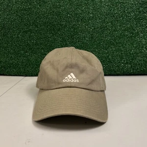 Adidas Aeroready Hat Cap Men Strapback Tan White Logo Canvas Outdoor Casual Golf - Picture 1 of 9