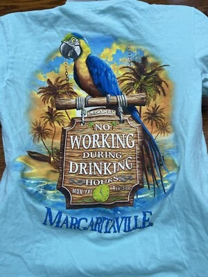 Lot of (7) Small Margaritaville SS T-shirts Graphic Prints 1 w/small Stain - Image 1 of 4