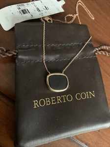 New Roberto Coin 18 K LARGE 14mm X 11mm Rose Gold 750 Pendant Necklace - Picture 1 of 5