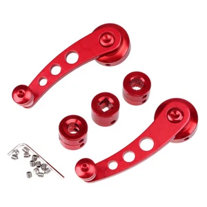 Par de manivela manual de aluminio para puerta de coche universal rojo - Imagen 1 de 7