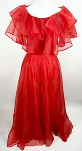 VTG CHIFFON AVANT GARDE COCKTAIL DRESS WHIMSIGOTH VAMPIRE HALLOWEEN Lydia - Picture 1 of 12